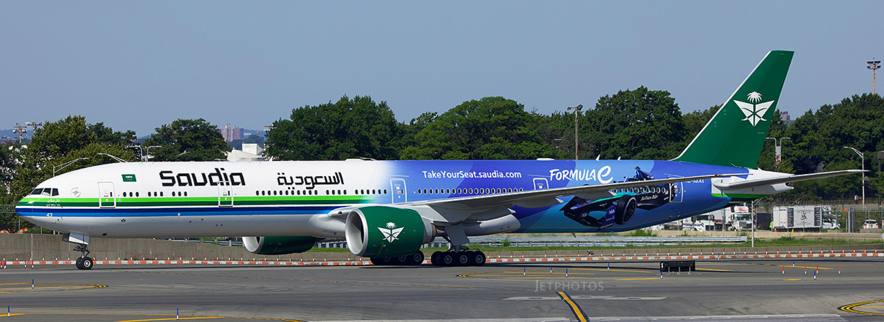 JC WINGS B777-300ER SAUDI ARABIAN AIRLINES "FORMULA E 2024" REG: HZ-AK43