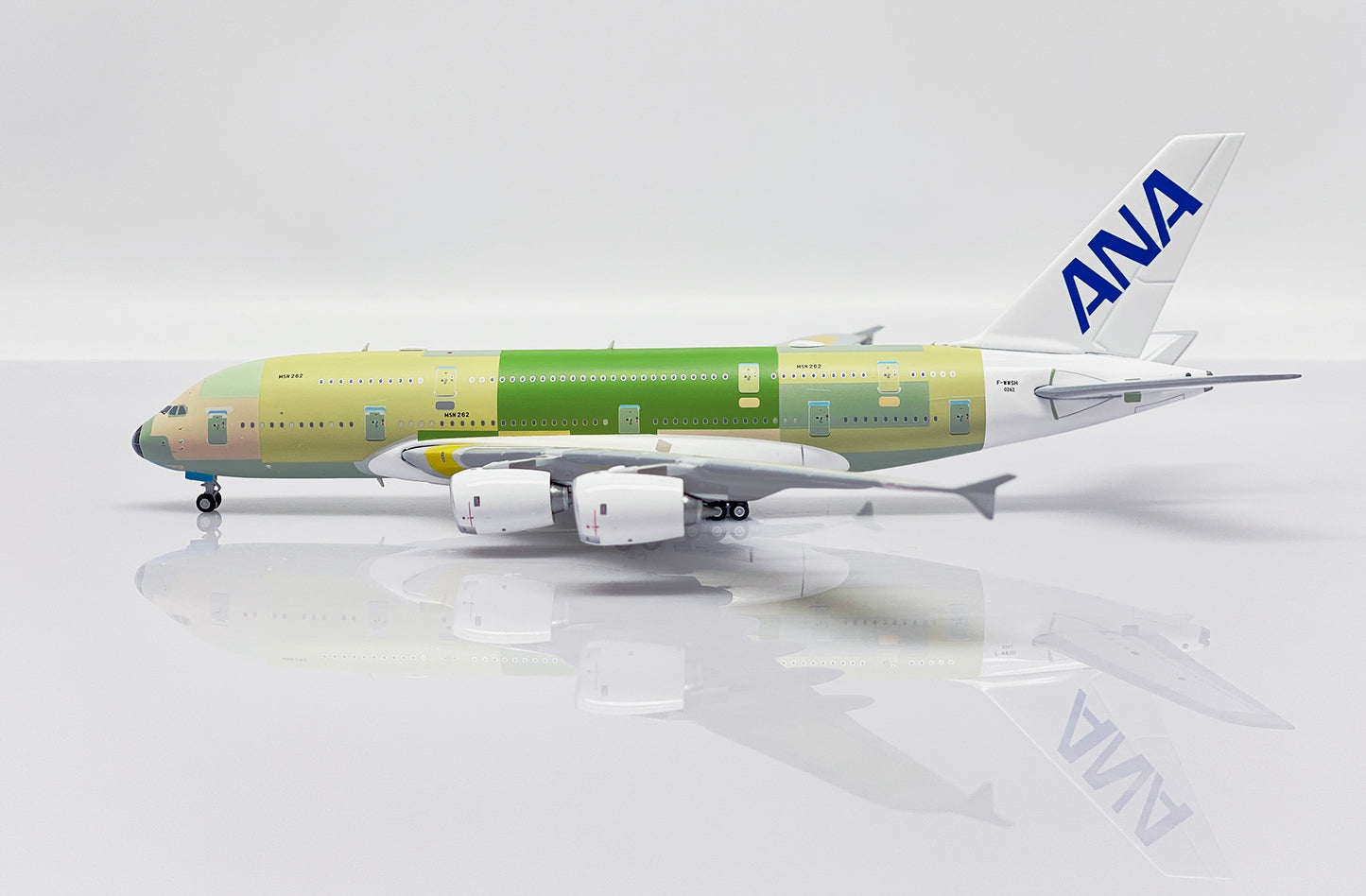 JC WINGS A380 ALL NIPPON AIRWAYS "BARE METAL" REG: F-WWSH