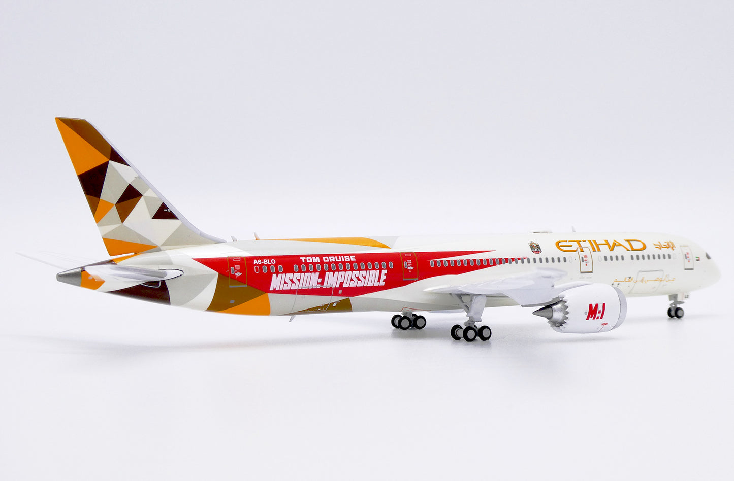 JC WINGS B787-9 DREAMLINER ETIHAD AIRWAYS "MISSION IMPOSSIBLE" (FLAPS DOWN) REG: A6-BLO