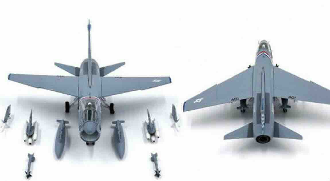 JC WINGS A-7E CORSAIR II USN VA-72 BLUE HAWKS AC401 USS JOHN F. KENNEDY OPERATION DESERT STORM 1991