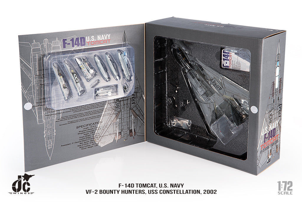 JC WINGS F-14D TOMCAT U.S. NAVY VF-2 BOUNTY HUNTERS 2002