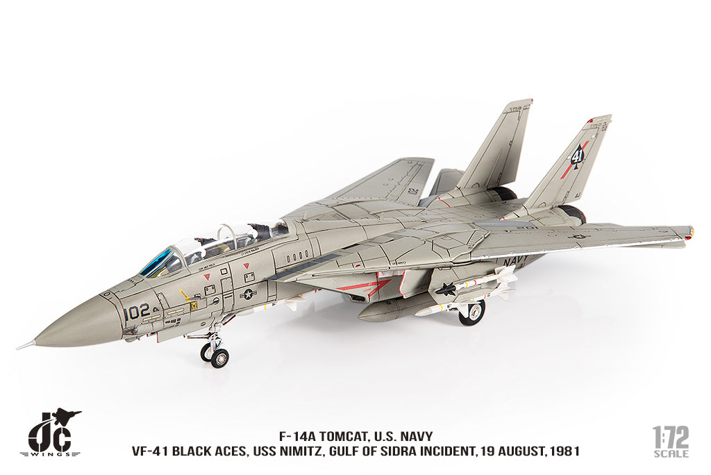 JC WINGS F-14A TOMCAT U.S. NAVY VF-41 BLACK ACES USS NIMITZ GULF OF SIDRA INCIDENT19 AUGUST 1981