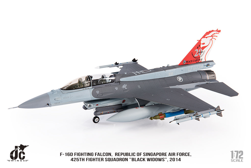JC WINGS F-16D FIGHTING FALCON REPUBLIC OF SINGAPORE AIR FORCE 425TH FIGHTER SQUADRON "BLACK WIDOWS"