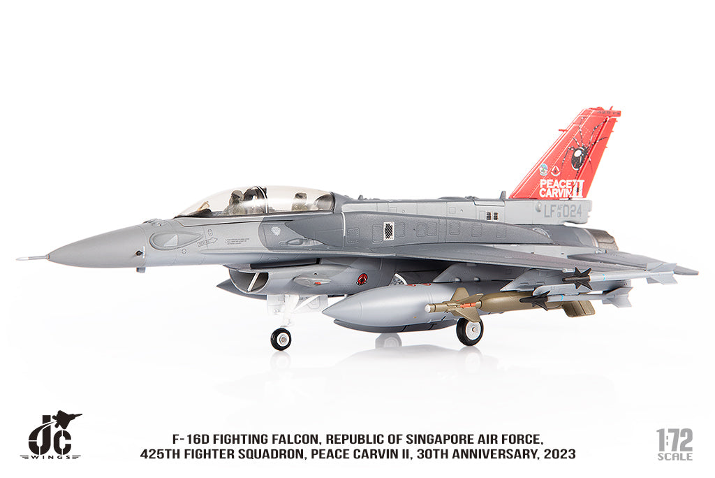 JC WINGS MILITARY F-16D FIGHTING FALCON REPUBLIC OF SINGAPORE AIR FORCE 425TH FIGHTER SQUADRON PEACE CARVIN II 30TH ANNIVERSARY 2023