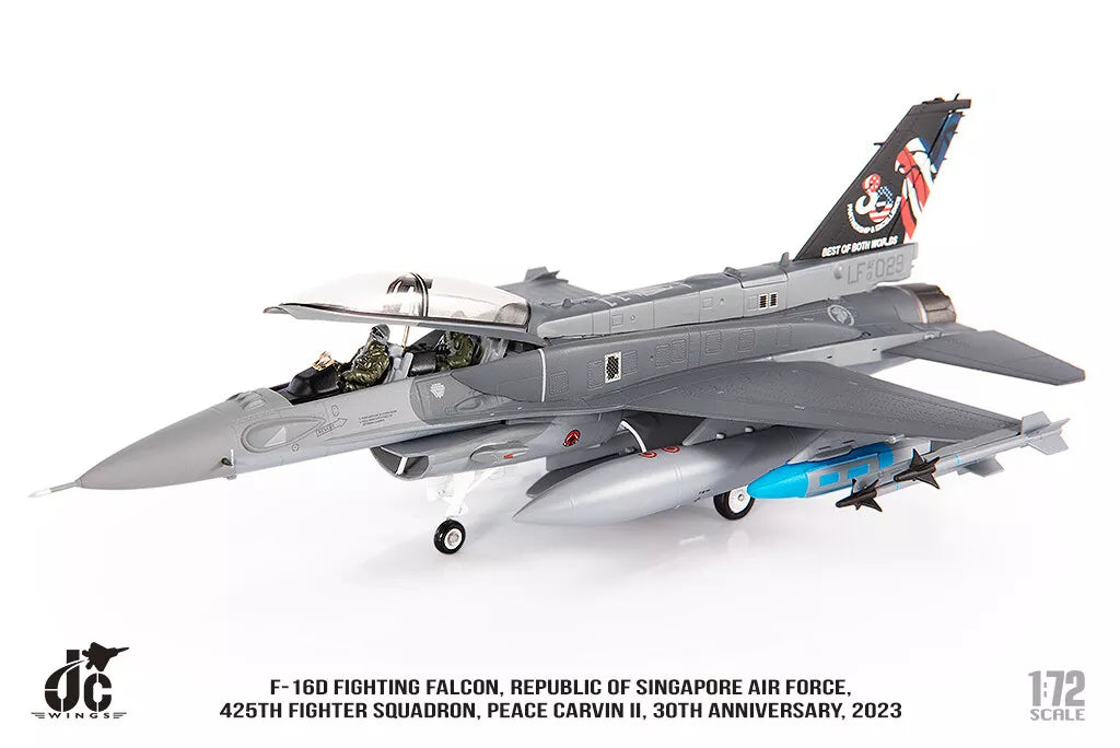 JC WINGS MILITARY F-16D F-16D FIGHTING FALCON REPUBLIC OF SINGAPORE AIR FORCE 425TH FIGHTER SQUADRON PEACE CARVIN II 30TH ANNIVERSARY 2023