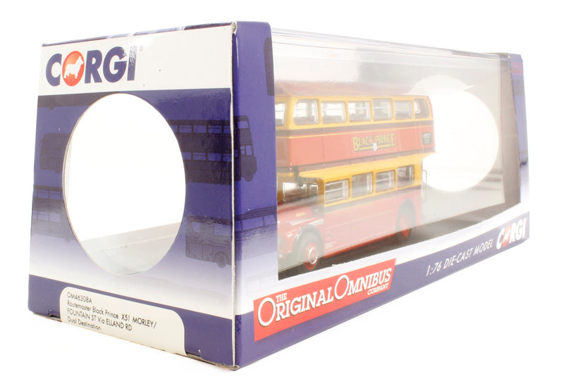 CORGI ROUTEMASTER BLACK PRINCE, X51 MORLEY FOUNTAIN INN VIA ELLAND ROAD