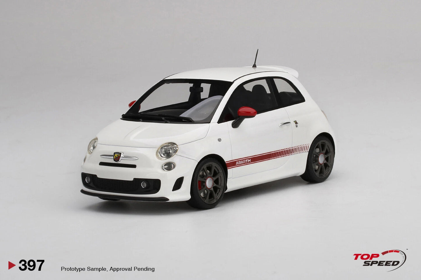 TOPSPEED ABARTH 595 GARA WHITE