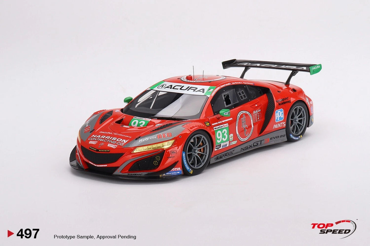 TOPSPEED ACURA NSX GT3 EVO22 NO.93 EDGE MOTORSPORTS WITH WTRANDRETTI 2023 IMSA DAYTONA 24 HRS