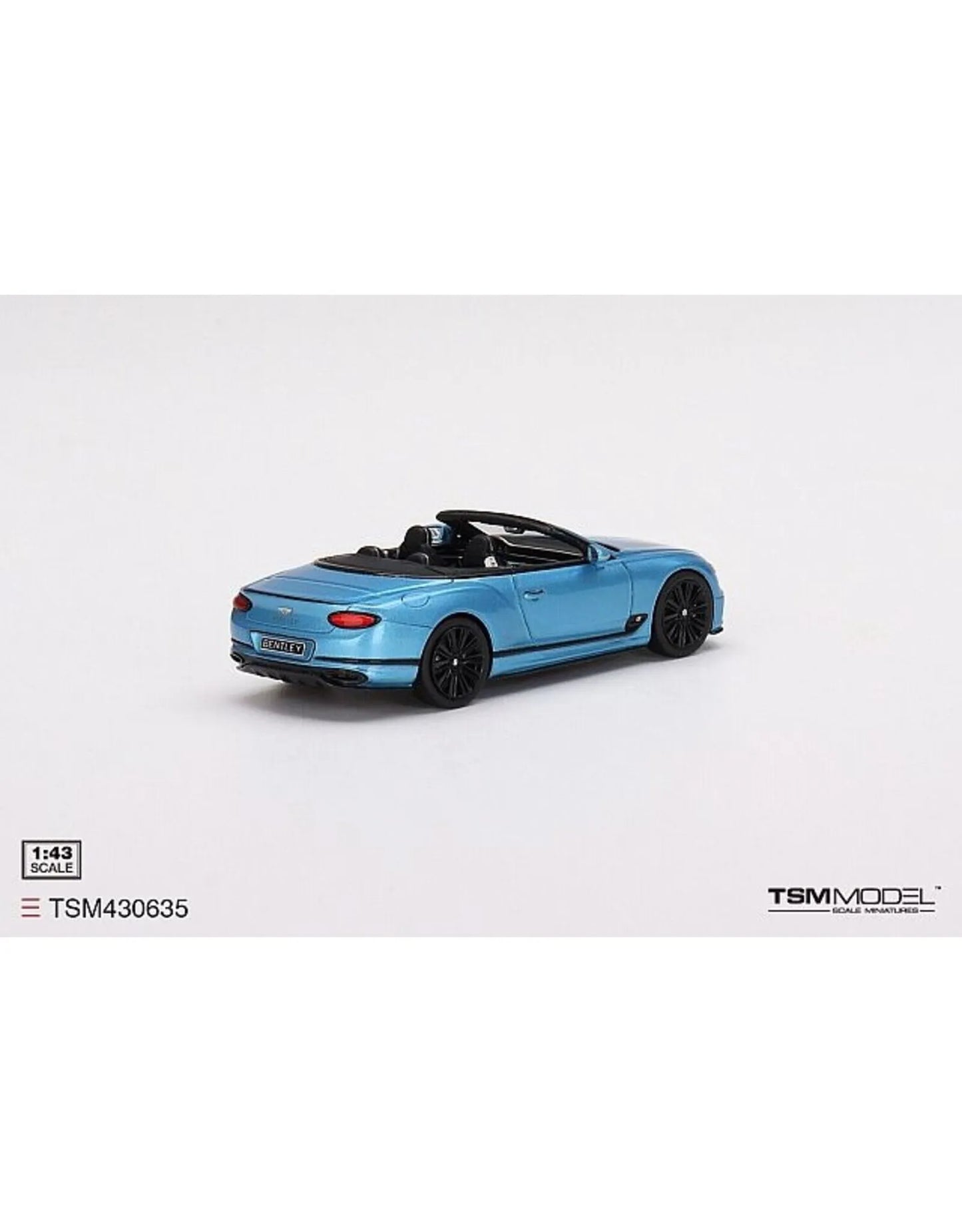 TRUE SCALE MINIATURES BENTLEY CONTINENTAL GT SPEED CONVERTIBLE 2022 KINGFISHER (RESIN)