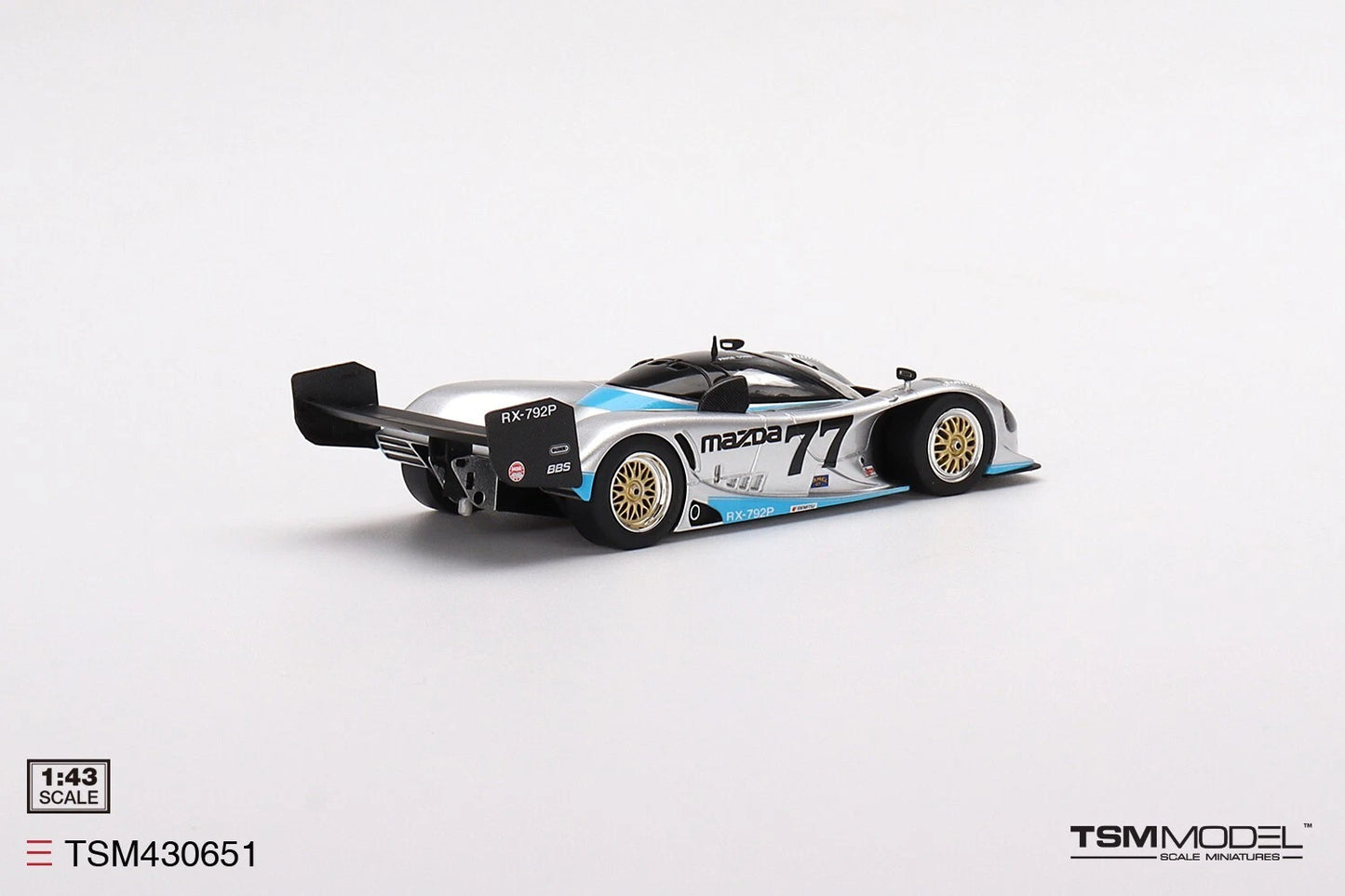 TRUESCALE MINIATURES MAZDA RX-792P NO.77 MAZDA MOTORSPORTS 1992 WATKINS GLEN 2ND PLACE