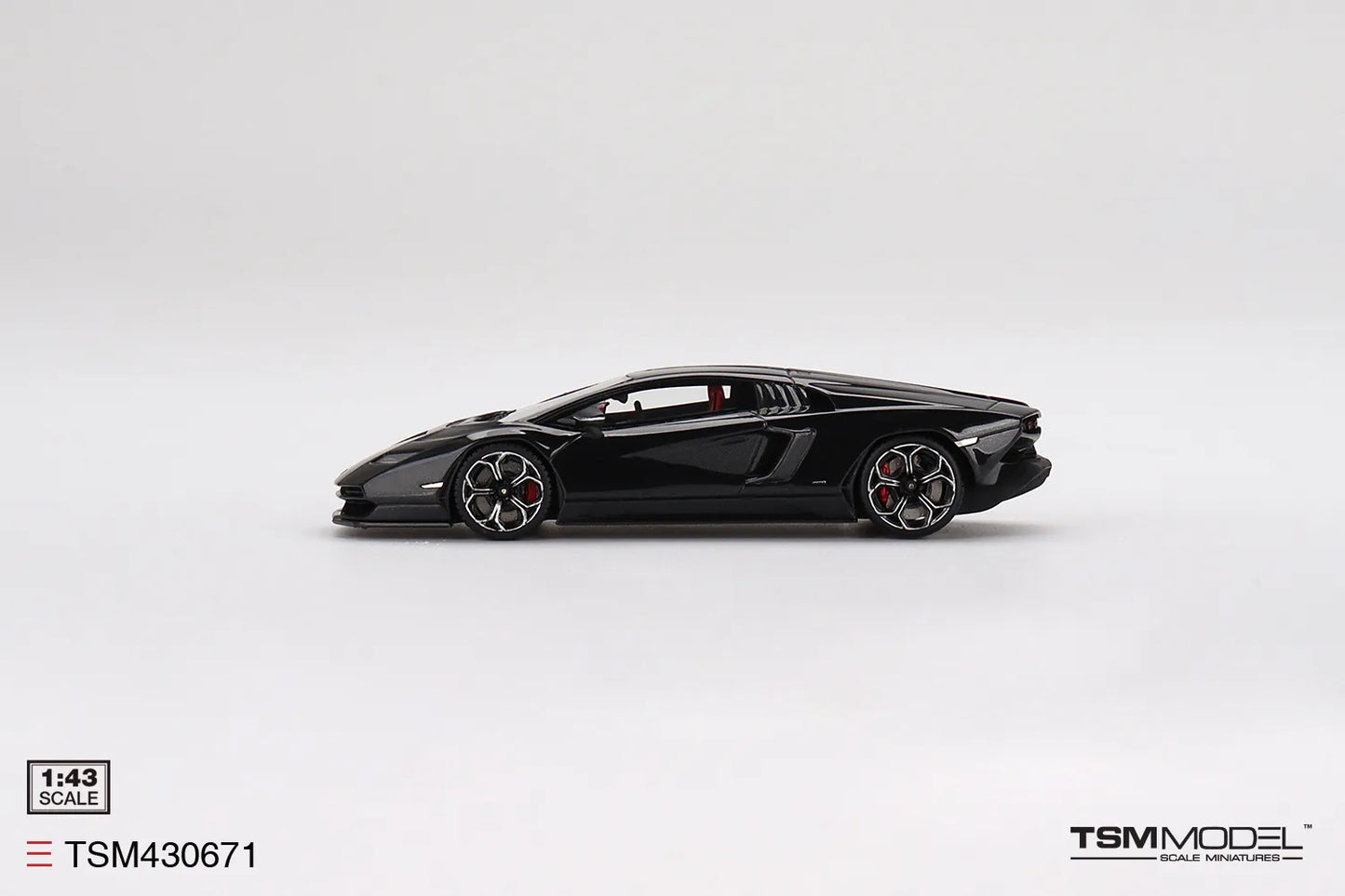 TRUE SCALE MINIATURES LAMBORGHINI COUNTACH LPI 800-4 NERO MAIA (RESIN)