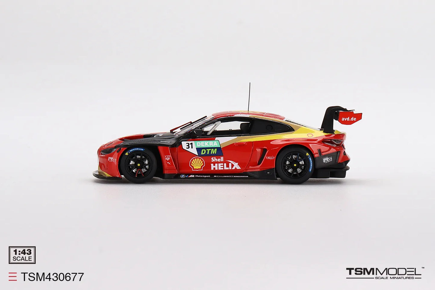 TRUE SCALE MINIATURES BMW M4 GT3 NO.31 SCHUBERT MOTORSPORT 2022 DTM LAUSITZRING WINNER