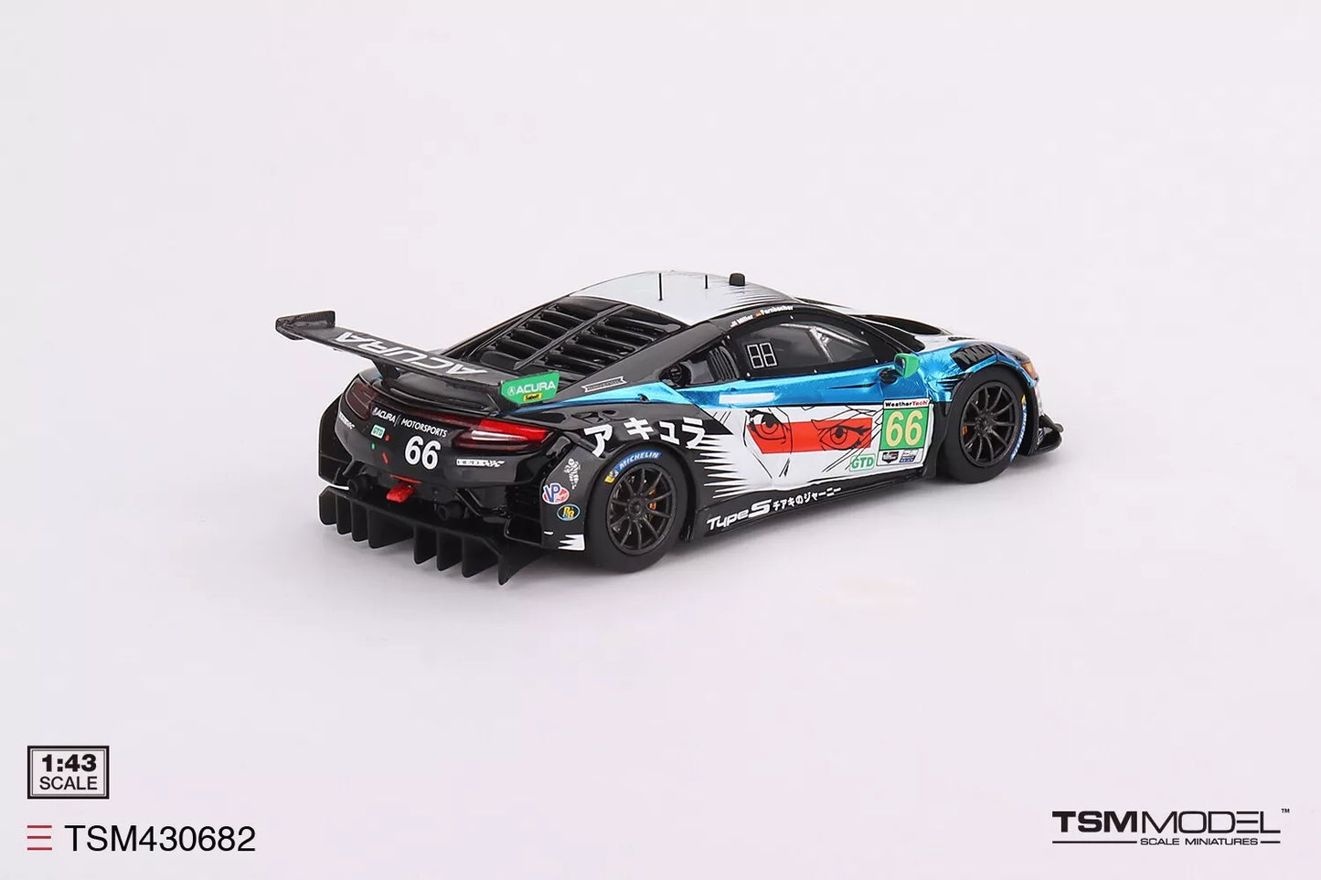 TRUESCALE MINIATURES ACURA NSX GT3 EVO22 NO.66 GRADIENT RACING 2022 IMSA LONG BEACH GP