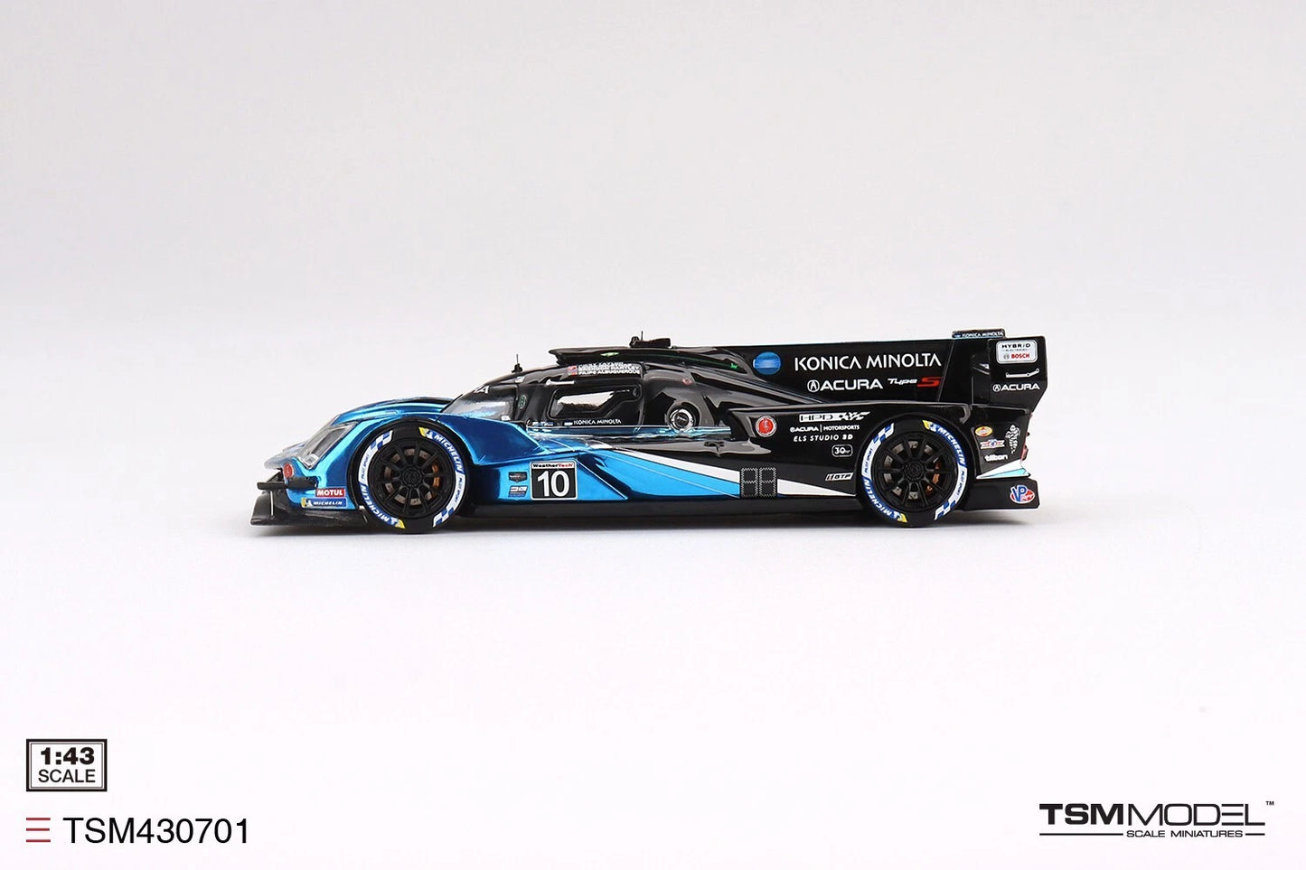 TRUE SCALE MINIATURES ACURA ARX-06 GTP NO.10 KONICA MINOLTA ACURA 2023 IMSA DAYTONA 24 HRS 2ND PLACE