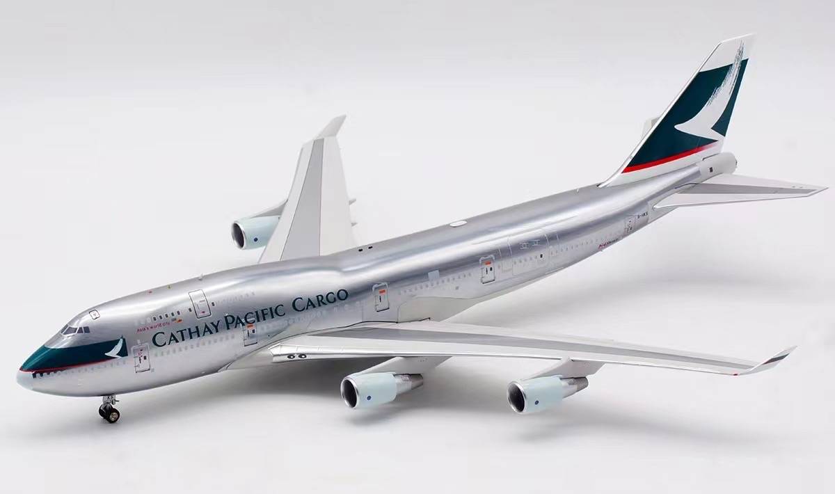 WB MODELS B747-412(BCF) CATHAY PACIFIC CARGO "SILVER BULLET" (POLISHED) REG: B-HKS