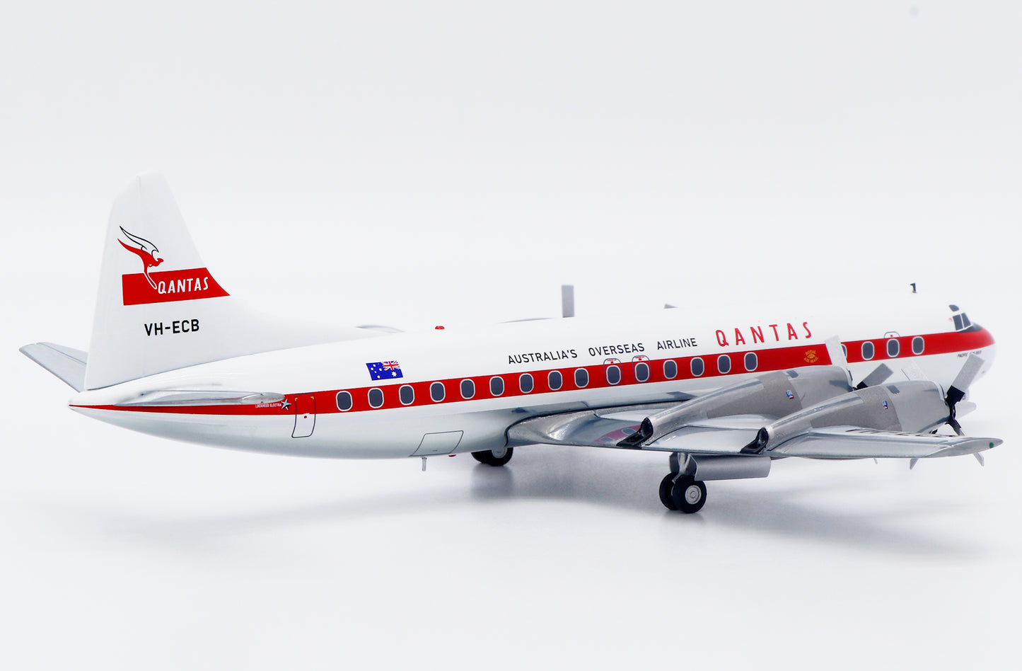JC WINGS L-188C ELECTRA QANTAS (POLISHED) REG: VH-ECB