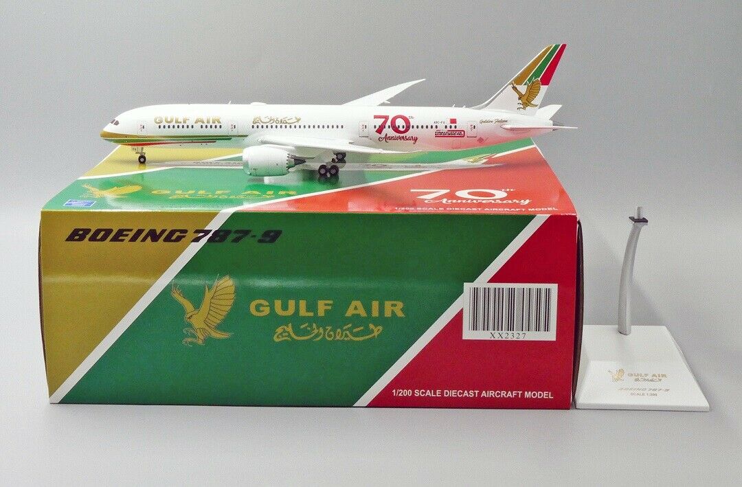JC WINGS B787-9 GULF AIR RETRO LIVERY REG: A9C-FG