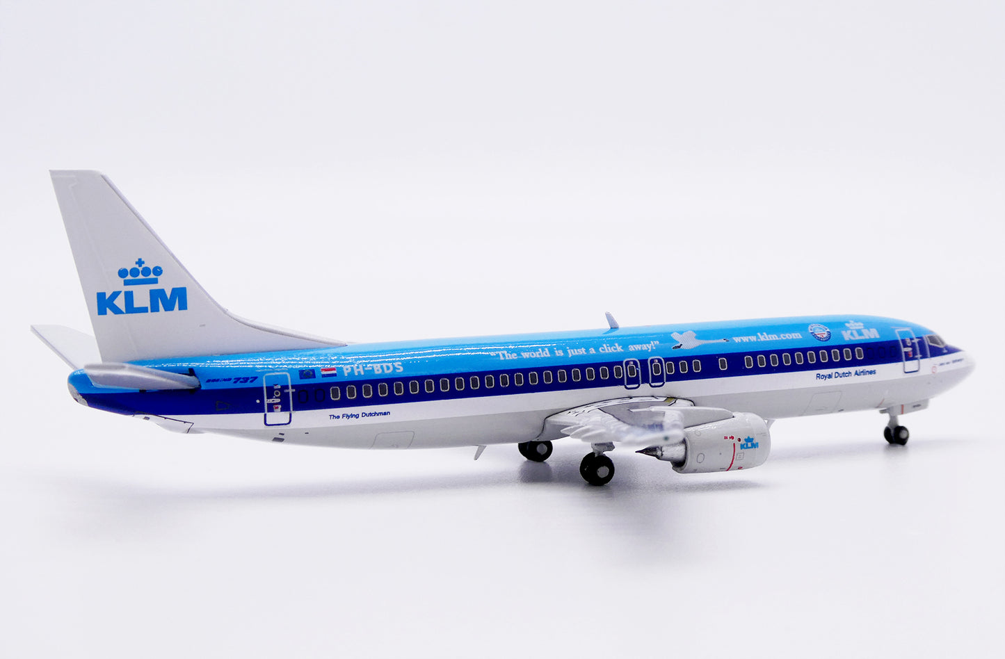 JC WINGS B737-400 ROYAL DUTCH AIRLINES (KLM) "THE WORLD IS JUST A CLICK AWAY" REG: PH-BDS