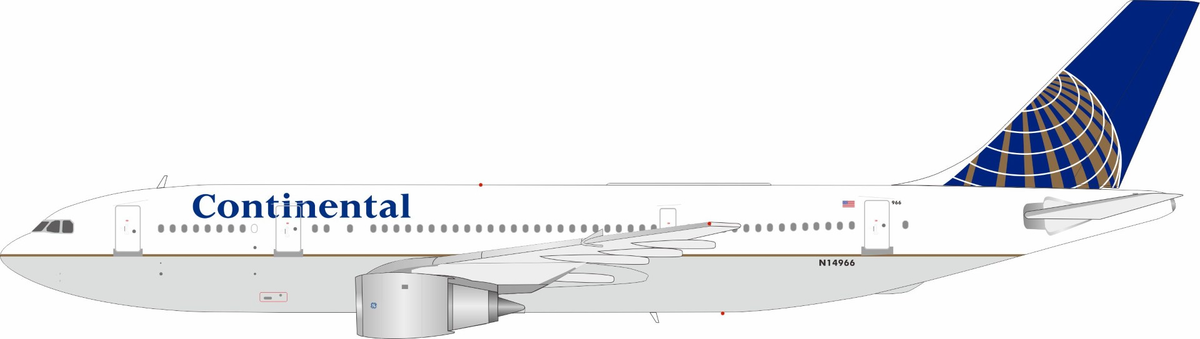 WB MODELS A300B4-203 CONTINENTAL AIRLINES REG: N14966