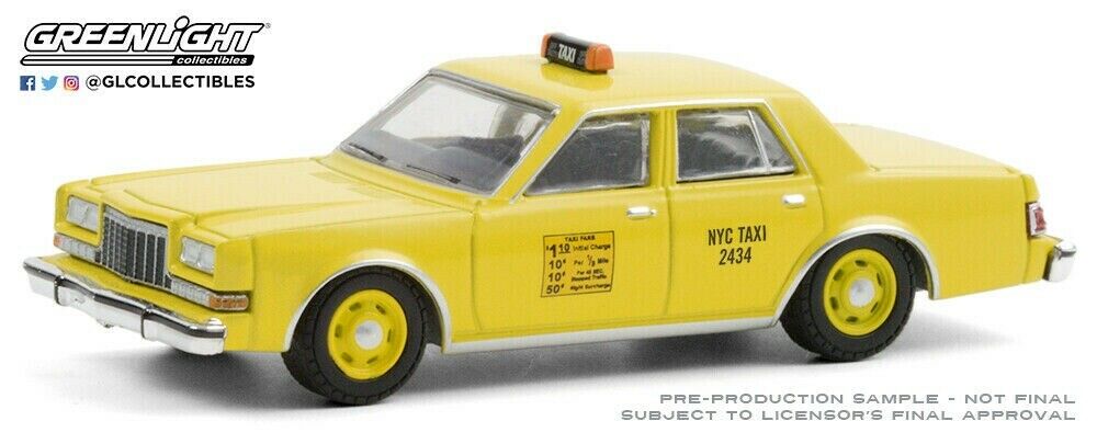 GREENLIGHT 1984 DODGE DIPLOMAT NYC TAXI