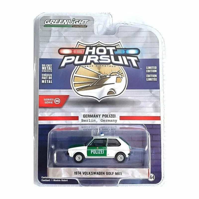 GREENLIGHT 1974 VOLKSWAGEN GOLF MK1 GERMANY POLIZEI