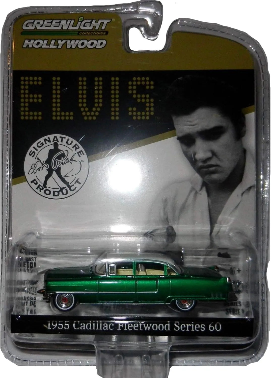 GREENLIGHT 1955 CADILLAC FLEETWOOD SERIES 60 PINK CADILLAC ELVIS PRESLEY (1935-77