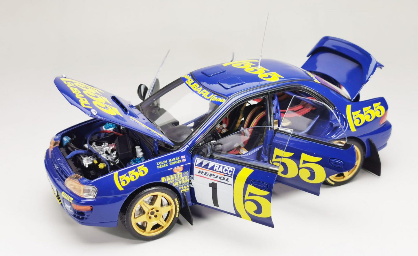 SUNSTAR SUBARU IMPREZA 555 N 1 WINNER RALLY CATALUNYA 1996 C.McRAE - R.DERK