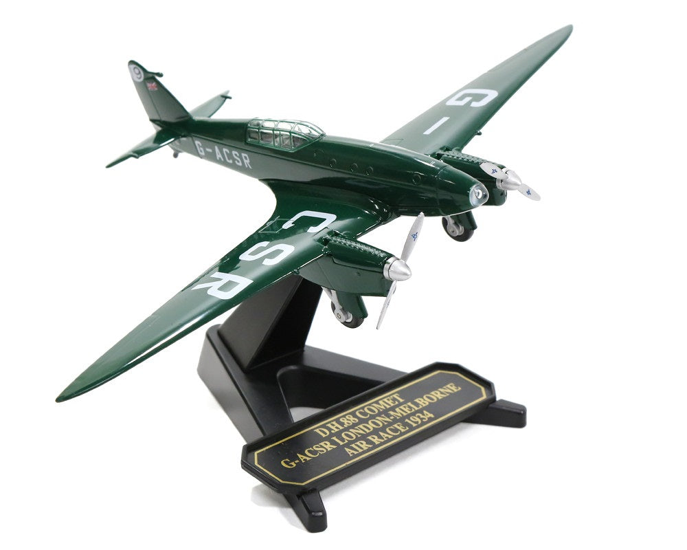 OXFORD DIECAST DH88 COMET "LONDON-MELBOURNE AIR RACE" REG: G-ACSR