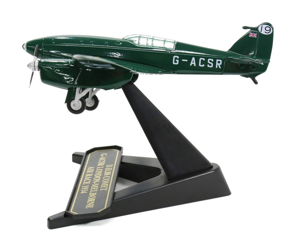 OXFORD DIECAST DH88 COMET "LONDON-MELBOURNE AIR RACE" REG: G-ACSR