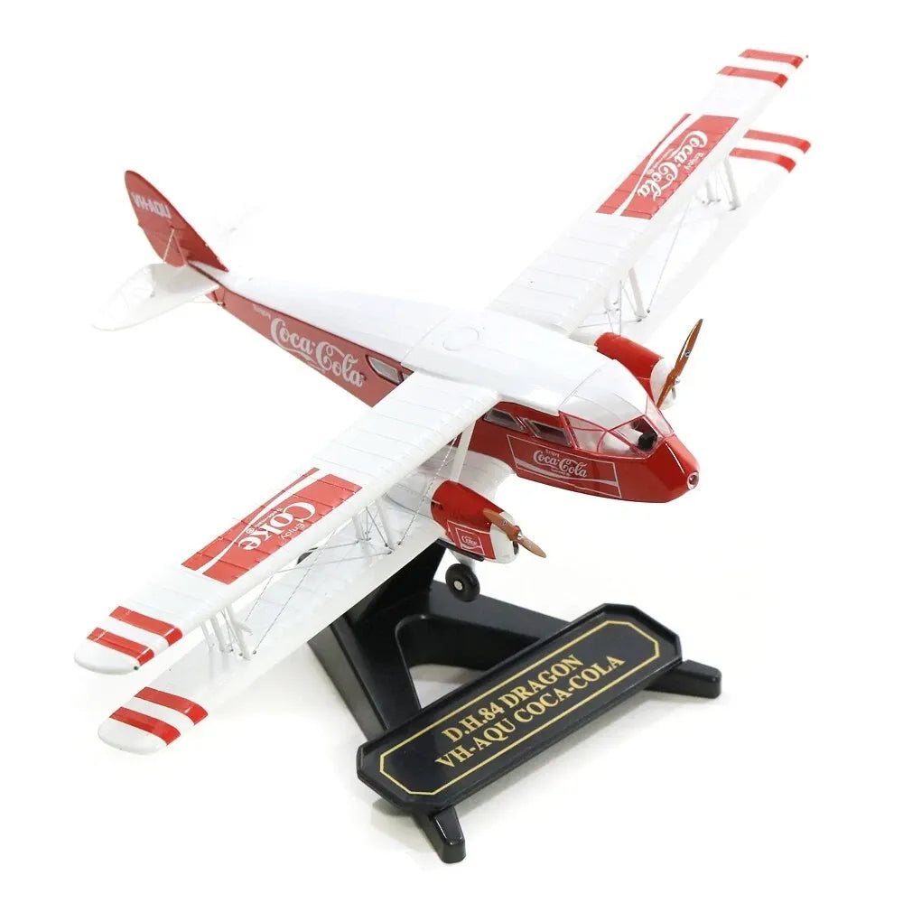 OXFORD DIECAST DH84 DRAGON VH-AQU COCA COLA