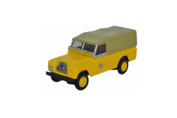 OXFORD DIECAST LAND ROVER SERIES II LWB CANVAS JCB