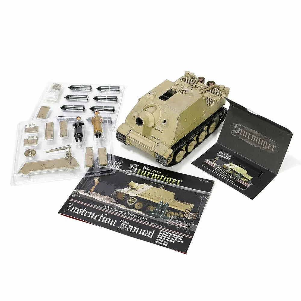 FORCES OF VALOR STURMTIGER 606/4 38CM RW61 L/3.5 PROTOTYPE W/2 FIGS