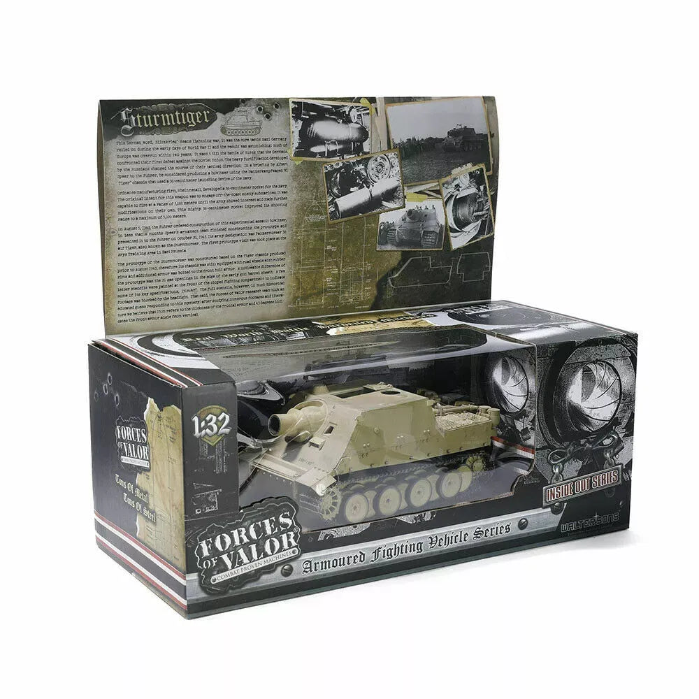 FORCES OF VALOR STURMTIGER 606/4 38CM RW61 L/3.5 PROTOTYPE W/2 FIGS