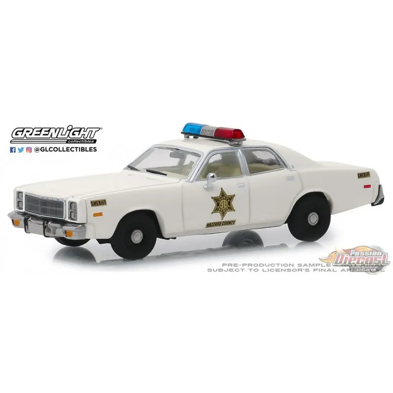 GREENLIGHT 1977 PLYMOUTH FURY HAZZARD COUNTY SHERIFF