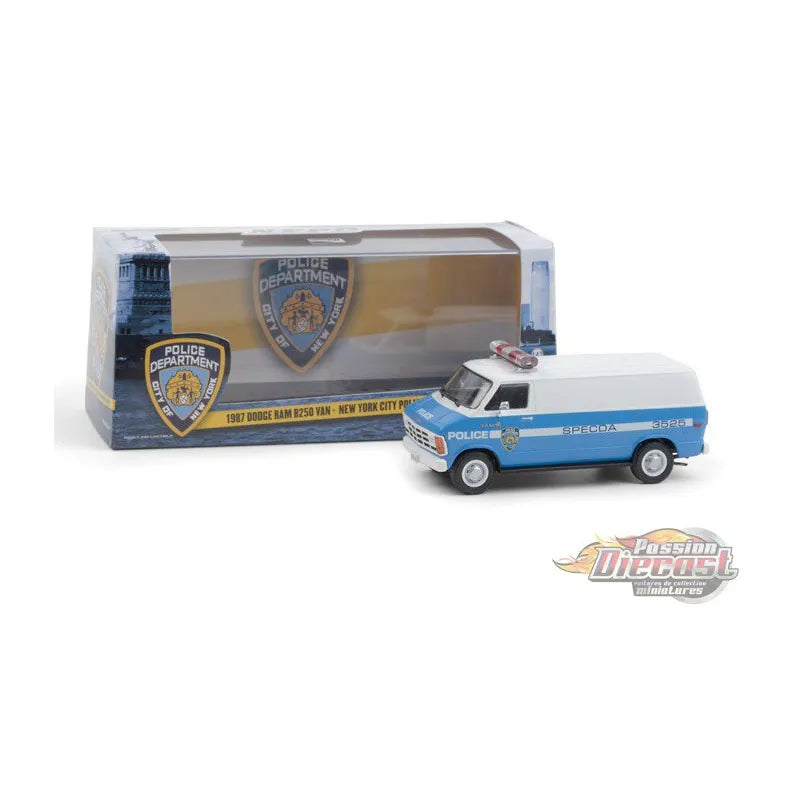 GREENLIGHT 1987 DODGE RAM B250 VAN N.Y.P.D
