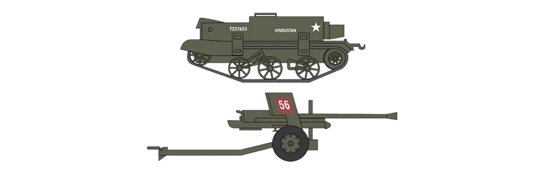 AIRFIX  BREN GUN CARRIER & 6 PDR ANTI-TANK GUN, VINTAGE CLASSICS