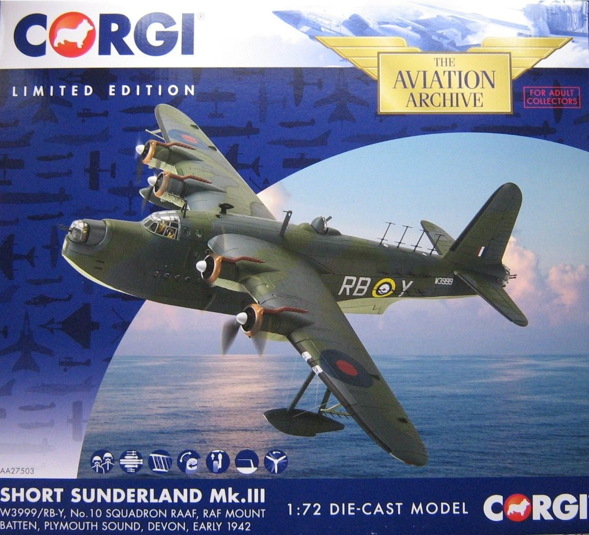CORGI SUNDERLAND MK.III RAAF No.10 SQN, W3999, ENGLAND 1942