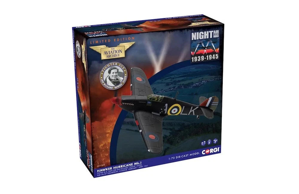 CORGI HAWKER HURRICANE MKI P2798 LK-A SQN LDR.IAN RICHARD "WIDGE" GLEED