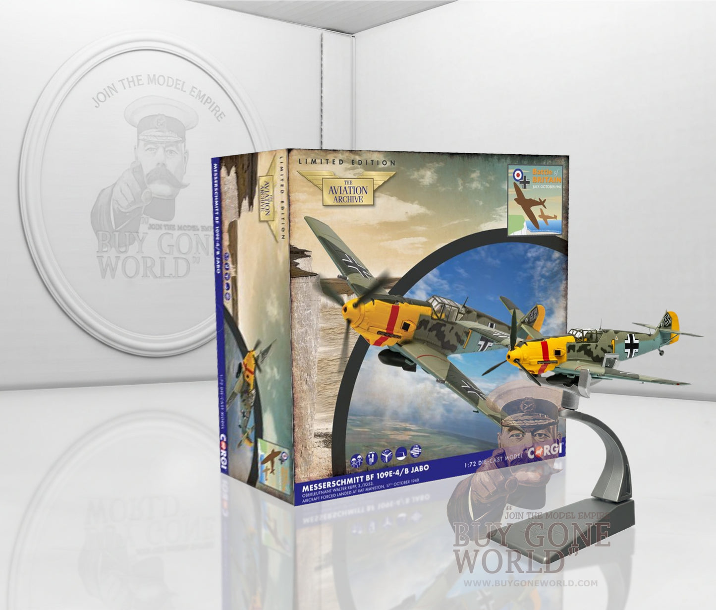 CORGI BF109E-4/B "YELLOW 1" OBERLEUTNANT "WALTER RUPP" (BATTLE OF BRITAIN 85)
