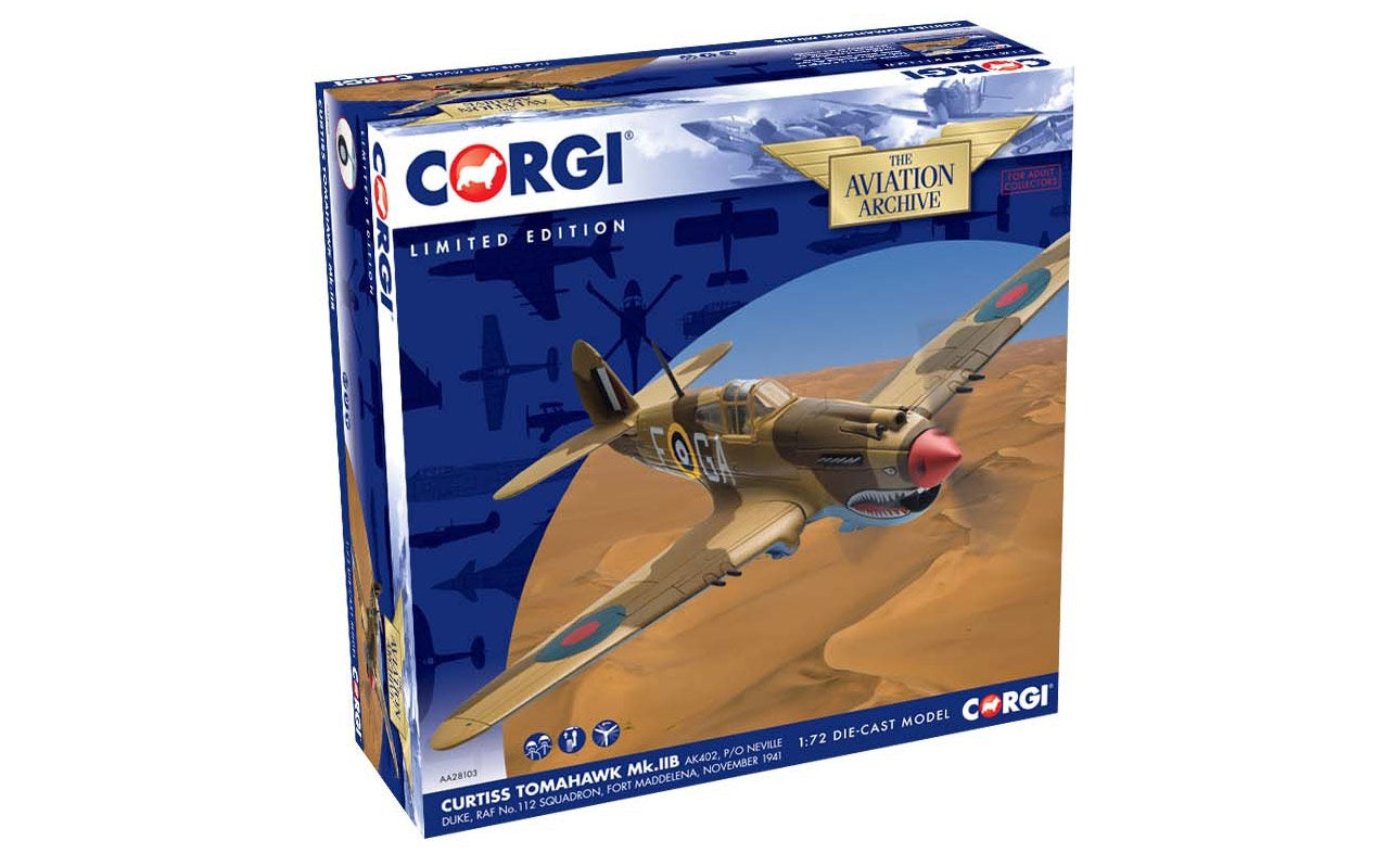 CORGI TOMAHAWK IIA AK402 P/O NEVILLE DUKE, 122 SQUADRON