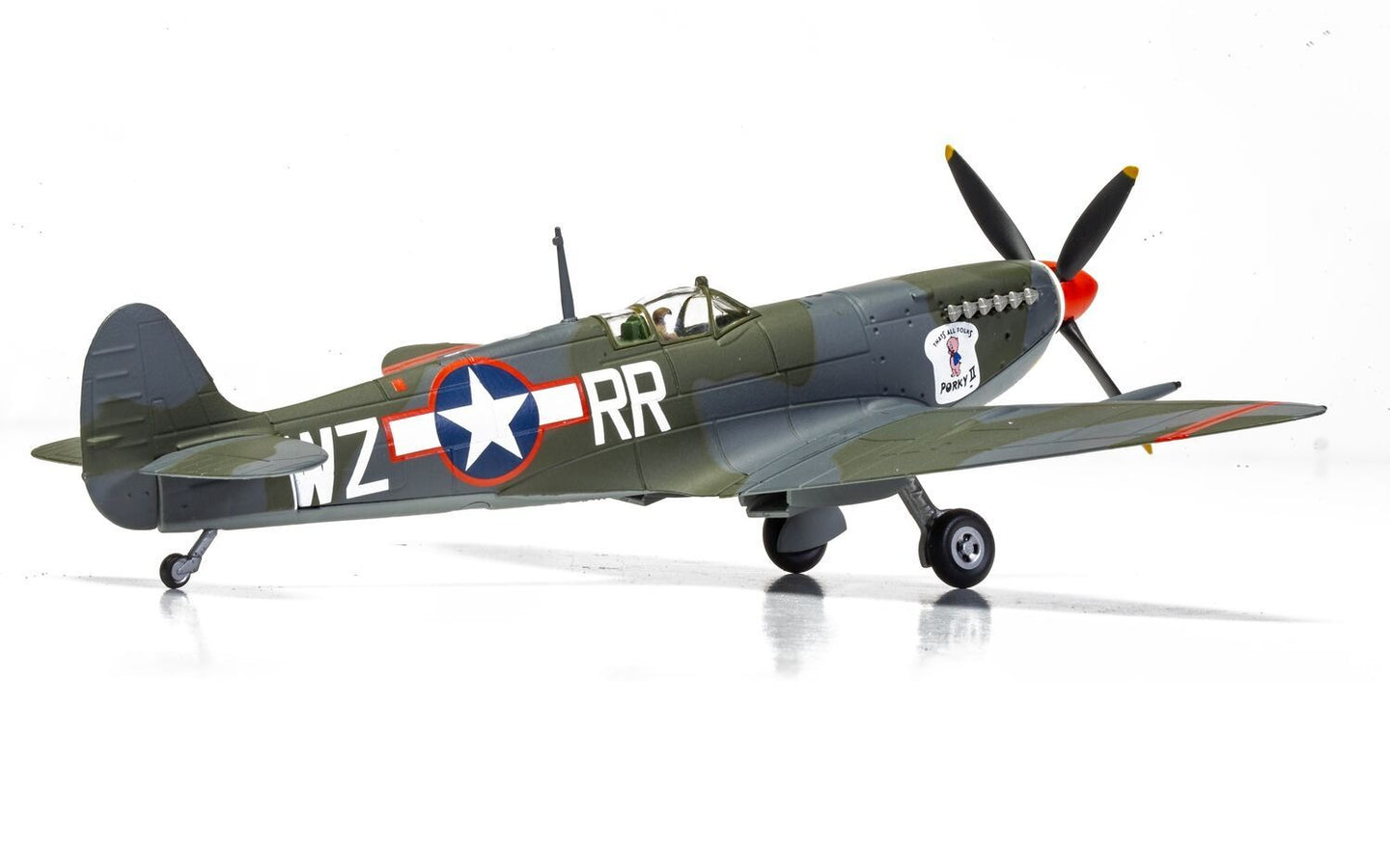 CORGI SPITFIRE MK.IXC MH656 WZ-RR "PORKY II" ROBERT CONNOR USAAF MEDITERRANEAN THEATRE 1943