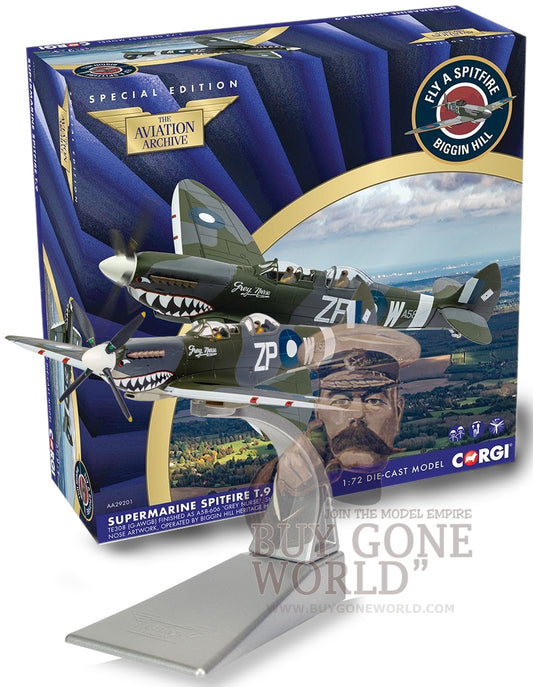 CORGI SPITFIRE T.9 TE308 (G-AWGB) "GREY NURSE" SHARKMOUTH