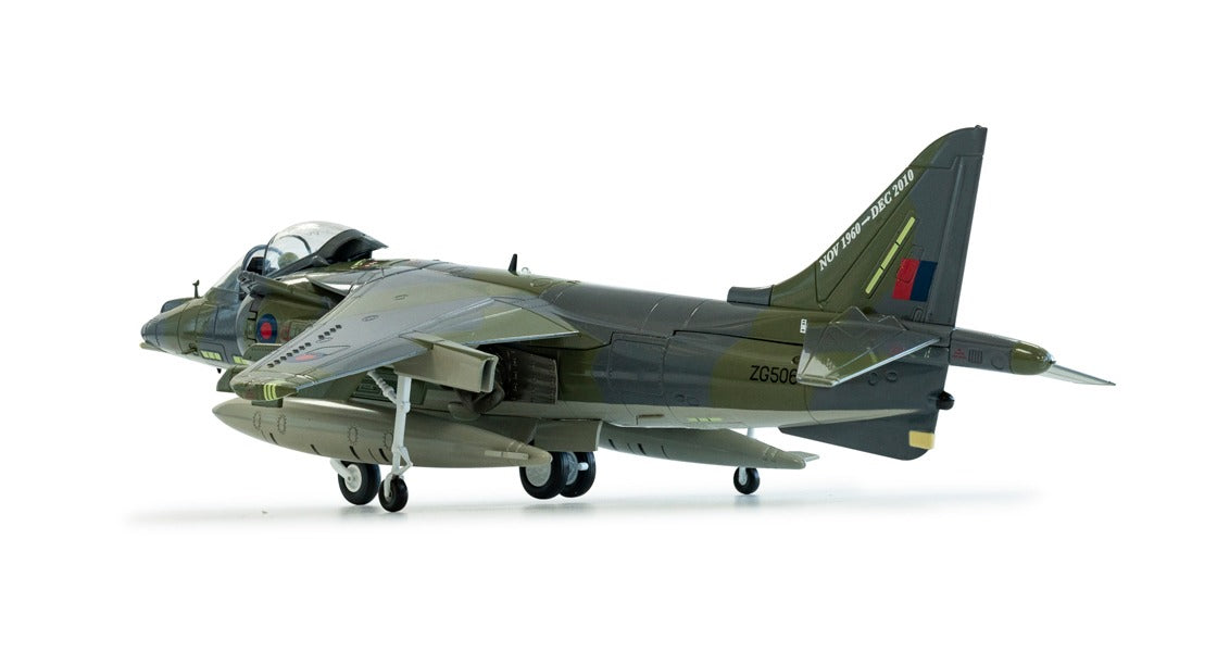 CORGI HARRIER GR9A ZG506/P77 COTTESMORE WING RAF COTTESMORE "NINJA 1" "FINAL FLIGHT RETIREMENT SCHEME" 2010