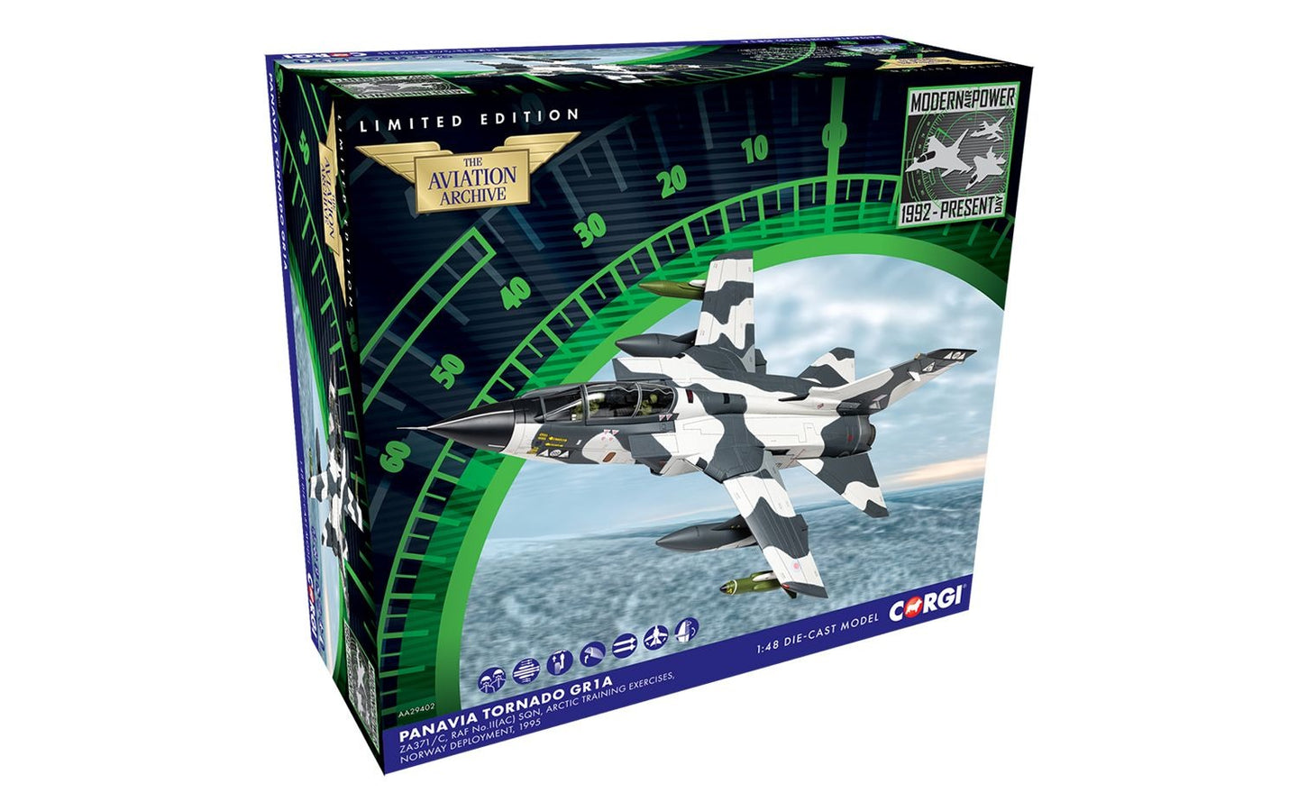 CORGI TORNADO GR1A ZA371/C RAF NO.II (AC) SQN "ARCTIC TRAINING EXERCISES" NORWAY 1995