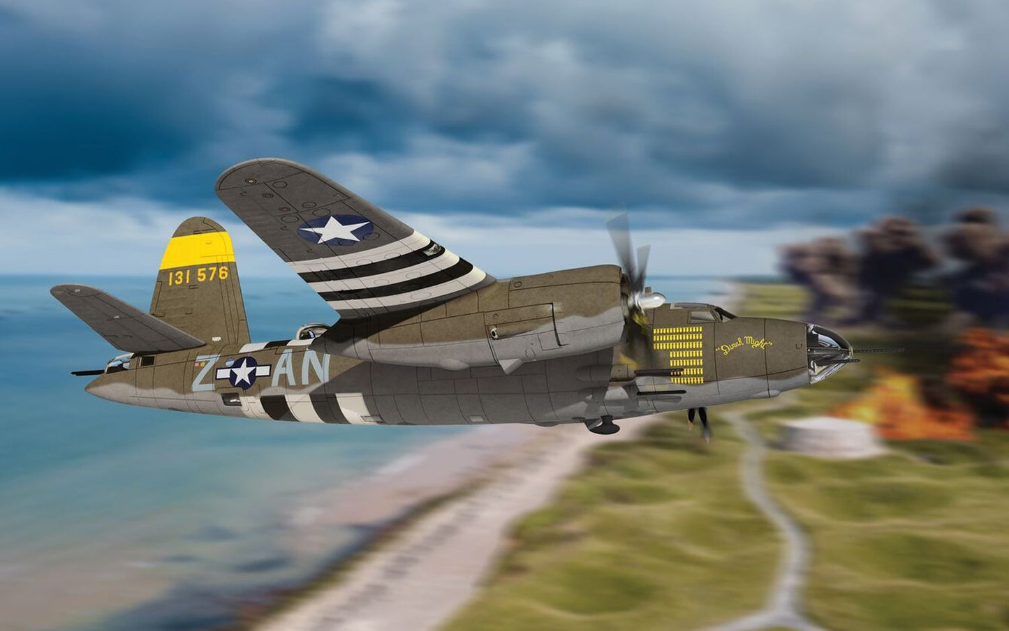 CORGI B-26B MARTIN MARAUDER, 41-31576 'DINAH MIGHT' MJR DAVID DEWHURST JUNE 6 1944