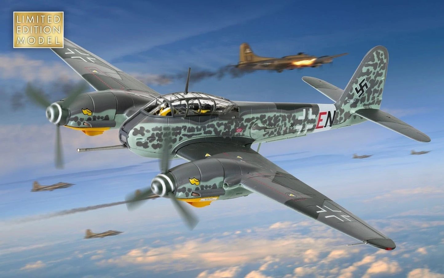 CORGI ME 410A-1/U4 W.NR 429263/3U EN OBLT FRIEDRICH "FRITZ" STEHLE 5./ZG26 HILDESHEIM GERMANY 6TH MARCH 1944