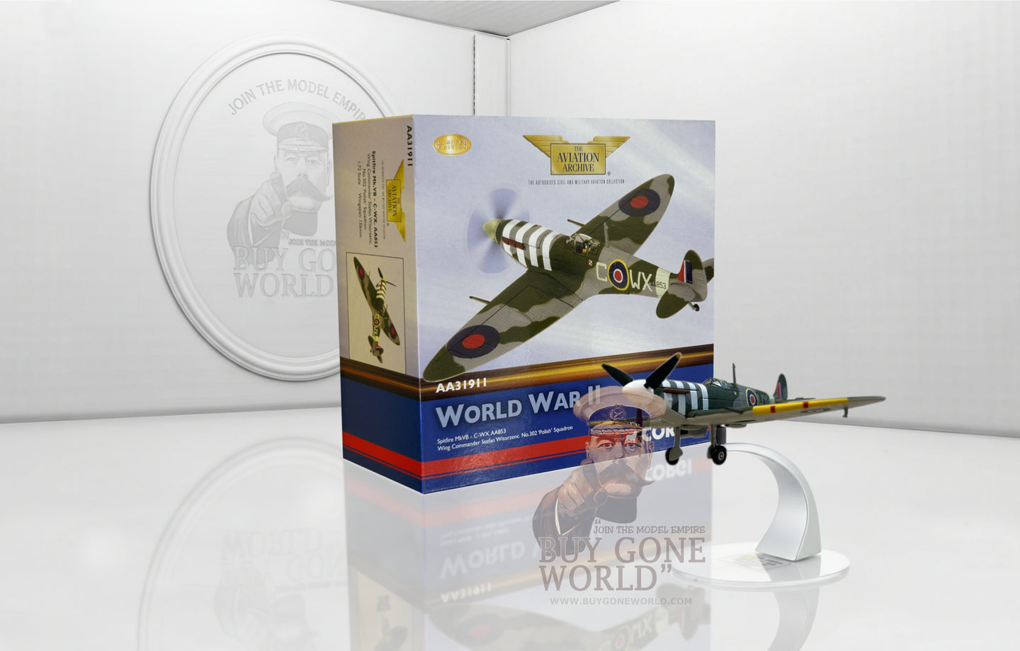 CORGI SPITFIRE MK.V RAF NO.302 POLISH SQUADRON "STEFAN WITORZENC" AA853