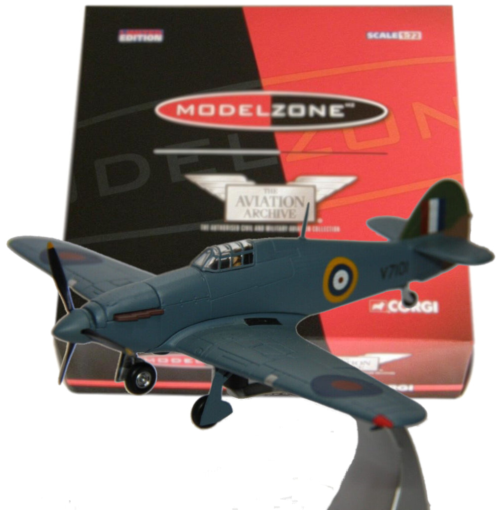 CORGI HURRICANE MK I RAF NO.69 SQUADRON V7101 GEORGE BURGES LUQA MALTA 1941