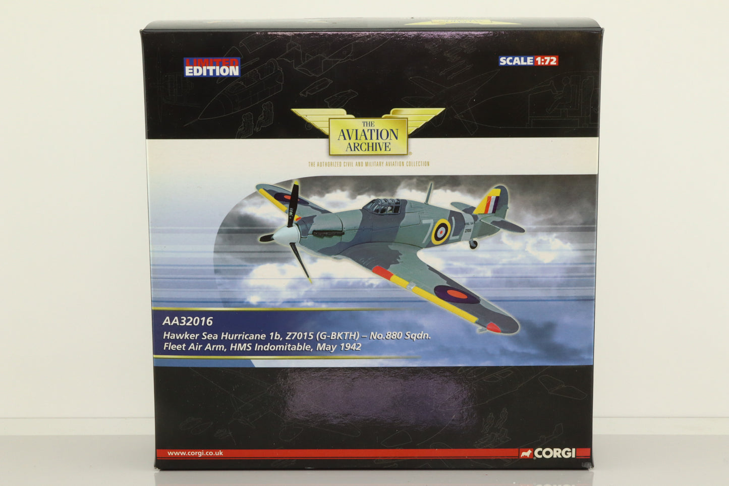 CORGI SEA HURRICANE 1B ROYAL NAVY FLEET AIR ARM (RNFAA) No.880 NAS Z7015 HMS INDOMITABLE MAY 1942