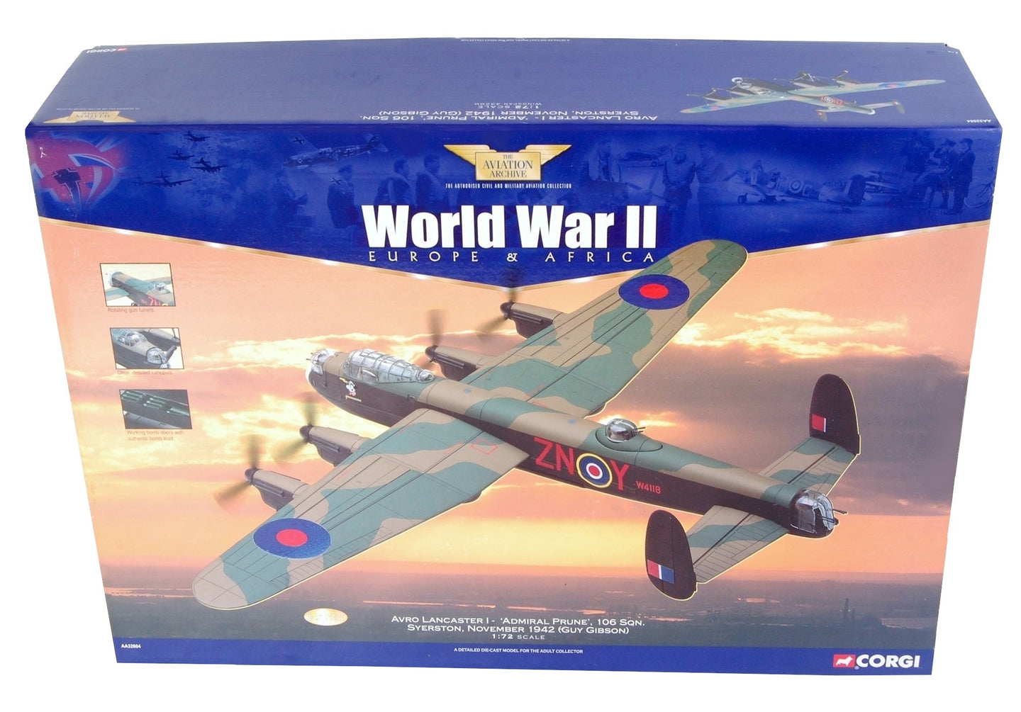 CORGI LANCASTER I "ADMIRAL PRUNE" GUY GIBSON 106 SQUADRON SYERSTON NOVEMBER 1942